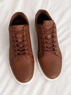 Propét Koda Men’s 14 Wide Tan Leather Sneakers MCA202L